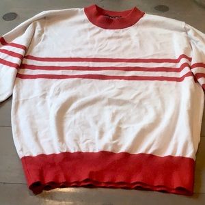 BRANDY MELVILLE RETRO RED STRIPED SWEATER
